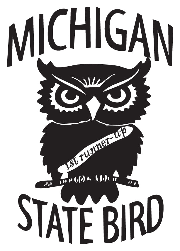 Michigan State Bird Owl Sticker