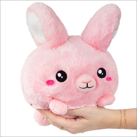 Mini Pink Fluffy Bunny Plush 7.5"