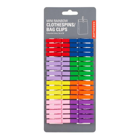 Mini Rainbow Clothespins