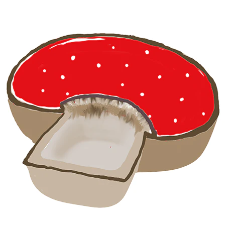 Mushroom Divided Serving Bowl