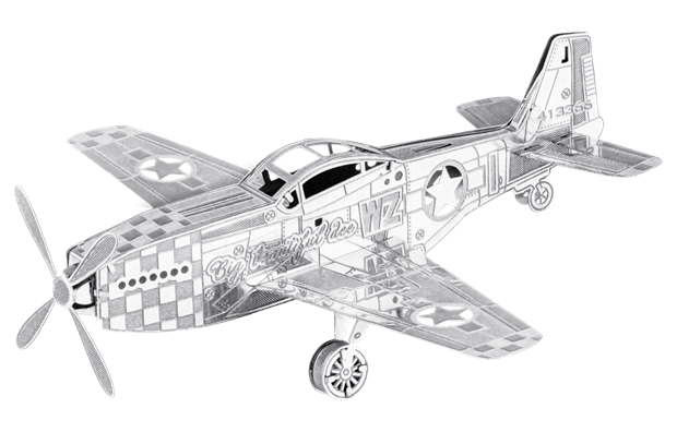 Mustang P-51 Plane Metal Model
