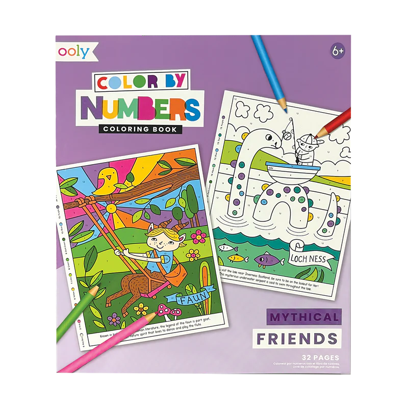 Color By Number Mythical Friends Coloring Book