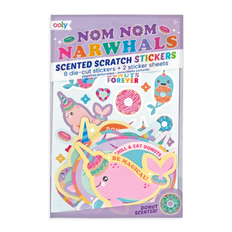 Nom Nom Narwhals Scented 2 Sheets And 8 Die Cut Stickers