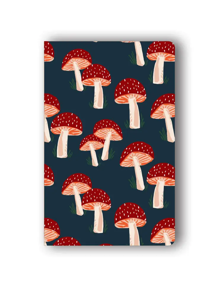 Navy Mushroom Notebook