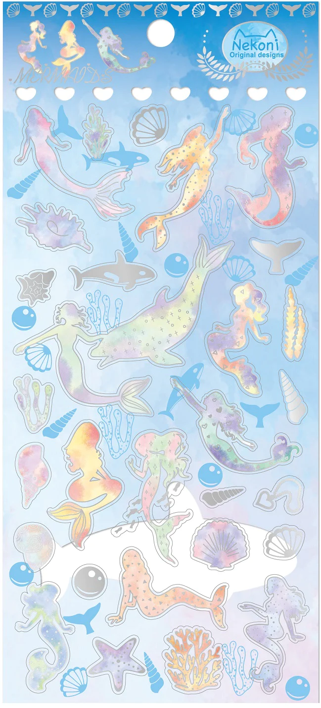 Mermaid Crystal Gel Stickers Version 2 Nekoni