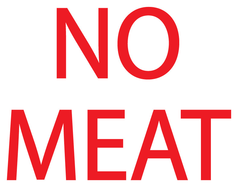 No Meat Sticker