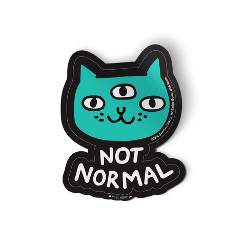 Not Normal Alien Cat Sticker