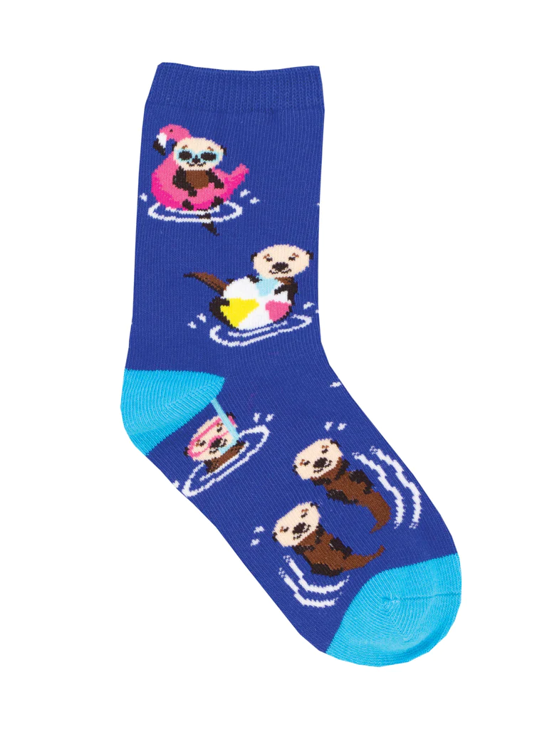 Otter Pool Party Kid's Socks Blue (2-4 Years)