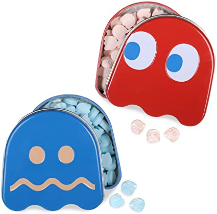Pac-Man Ghost Sours Candy Tin Cherry Or Blue Raspberry