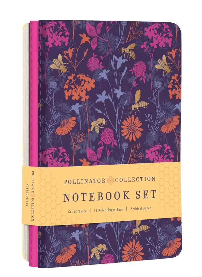 Pollinator Collection Set Of Three Sewn Notebooks