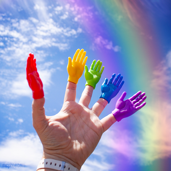 Rainbow Finger Hand