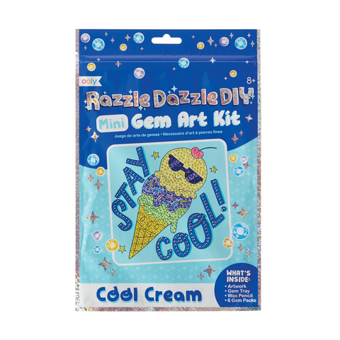 Razzle Dazzle DIY Mini Gem Art Kit Cool Cream