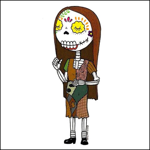 Sally Skellington Sugar Skull Sticker