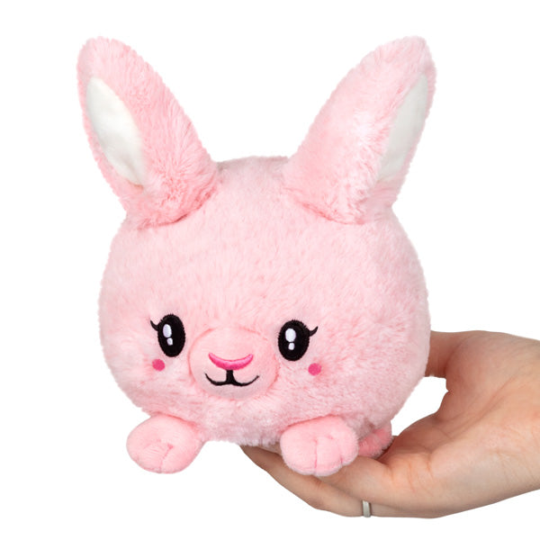 Pink Fluffy Bunny Plush Snugglemi Snackers 5"