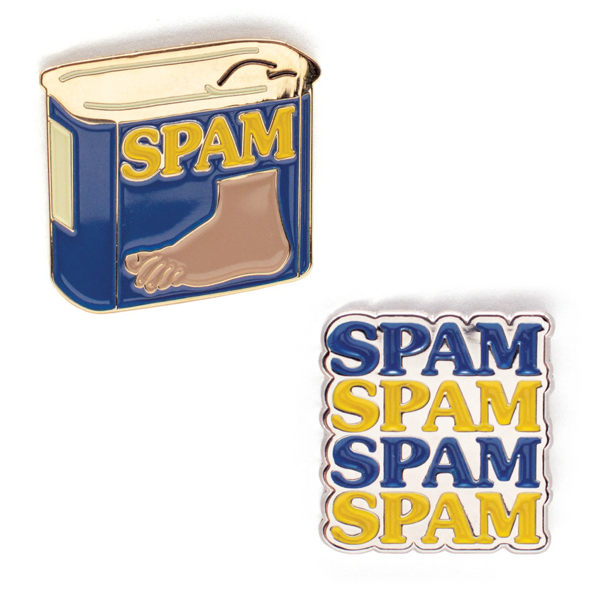 Spam Can & Text Enamel Pin Set Monty Python
