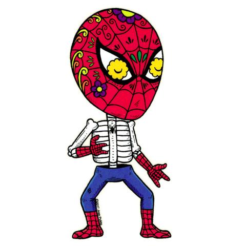 Spider-Man Sugar Skull Sticker
