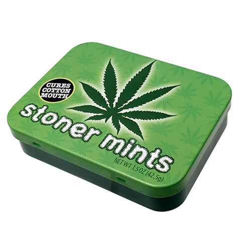 Stoner Mints Leaf-Shaped Candy Tin