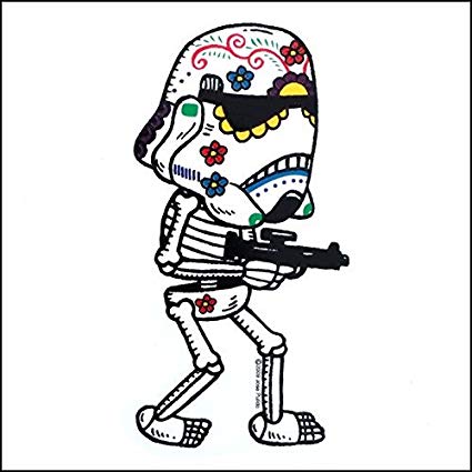 Stormtrooper Sugar Skull Sticker Star Wars