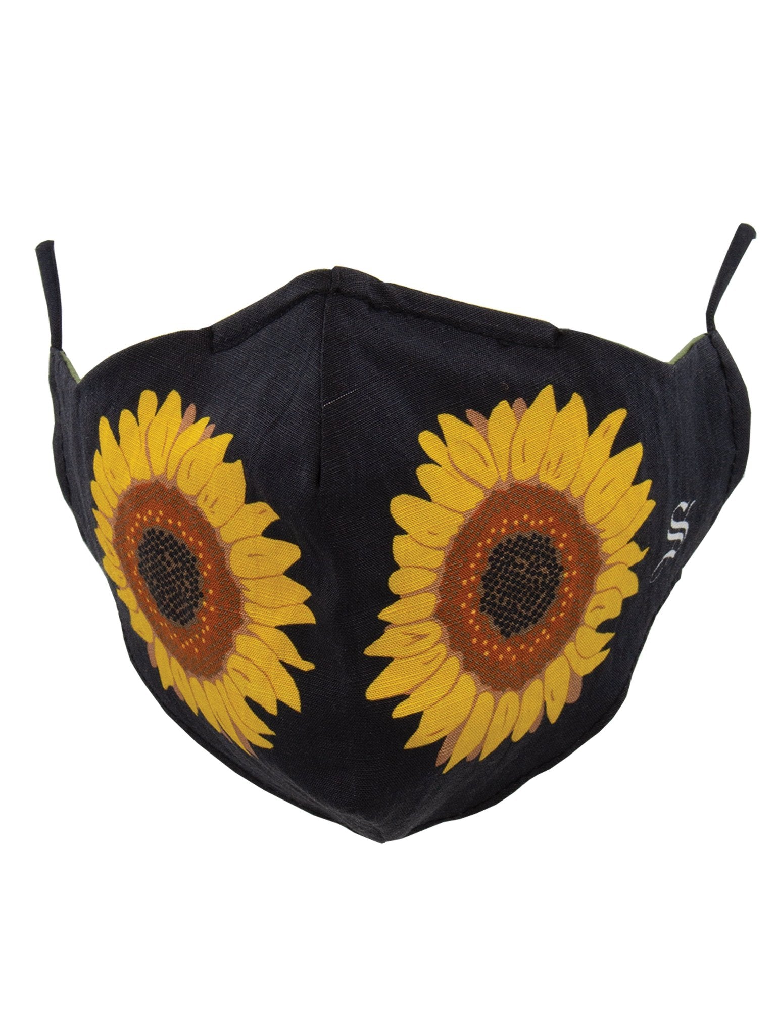 Sunflower Face Mask Black