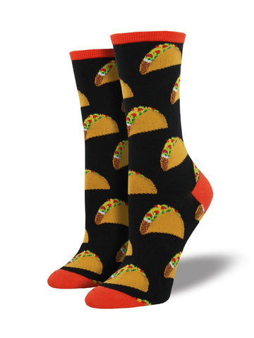 Tacos Women's Crew Socks Black