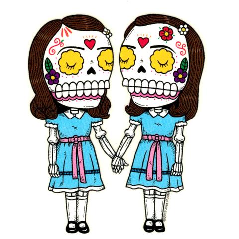 The Shining Twins Sugar Skull Sticker