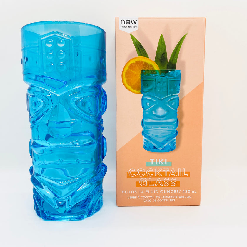 Tiki Cocktail Glass Blue