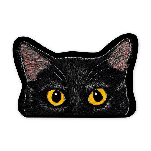 Tinker Peeking Black Cat Sticker
