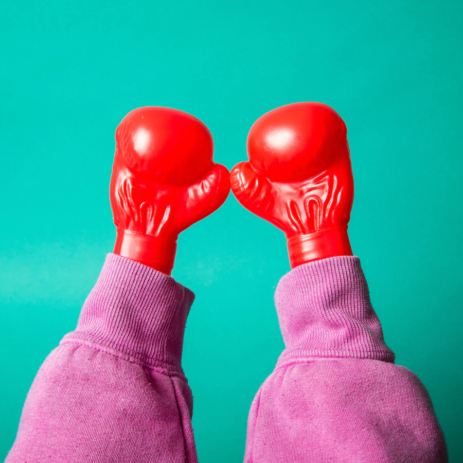 Tiny Hands Red Boxing Gloves