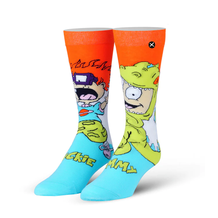 Tommy & Chuckie Split Rugrats Men's Socks Nickelodeon