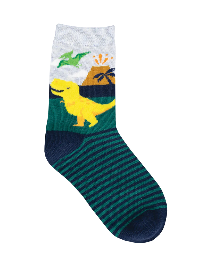 Totally T-Rex Kid's Socks Navy (4-7 Years)