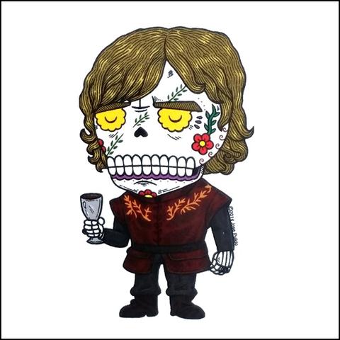 Tyrion Lannister Sugar Skull Sticker Game Of Thrones