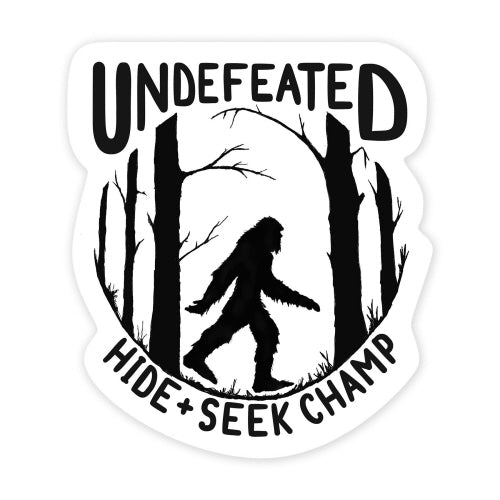 Undefeated Hide + Seek Sticker Bigfoot