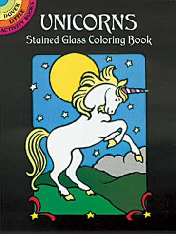 Unicorns Stained Glass Coloring Book
