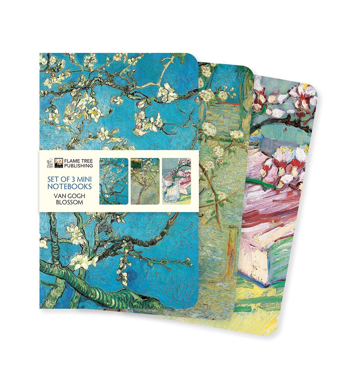 Vincent Van Gogh Blooms Set Of Three Midi Notebooks Set