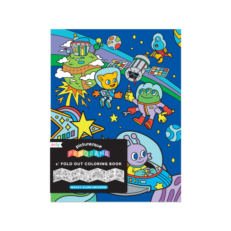Wacky Alien Panorama Coloring Book