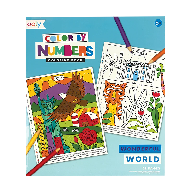 Color By Number Wonderful World Coloring Book