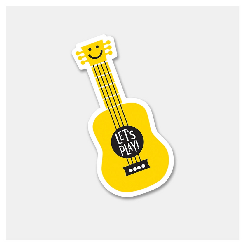 Yellow Guitar Sticker