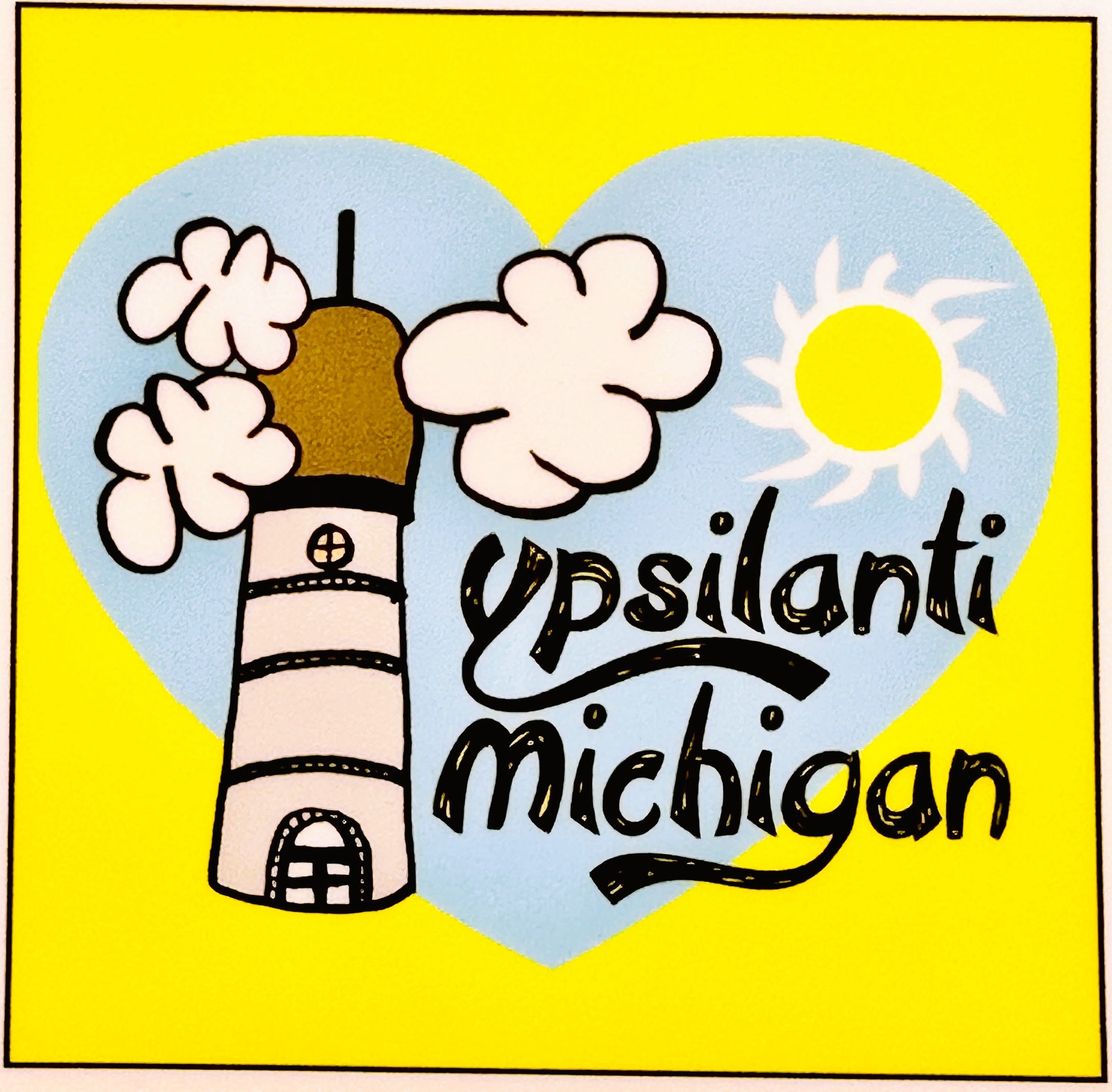 Ypsilanti Cartoon Vinyl Sticker