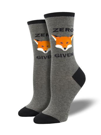 Zero Fox Given Women's Crew Socks Gray Heather