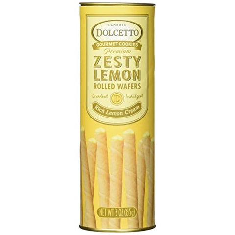 Zesty Lemon Rolled Wafers